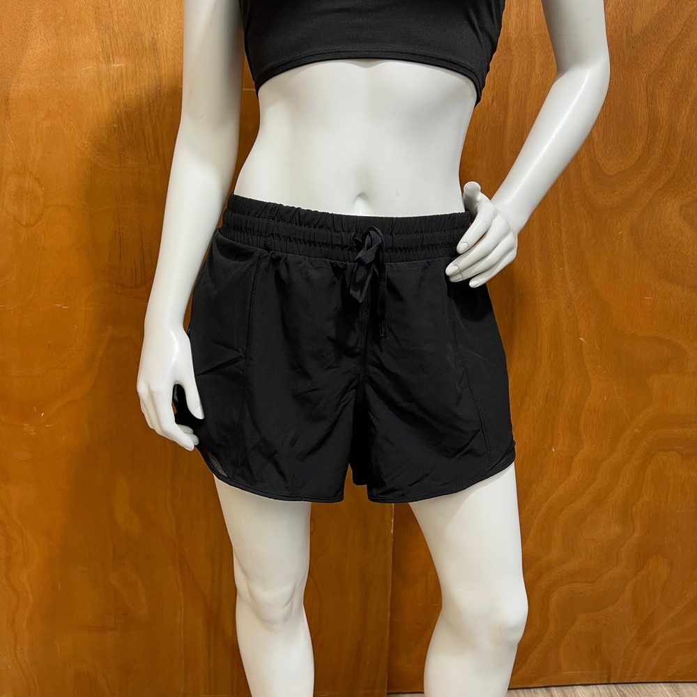 RBX Women Black Running Shorts Large L NWT Mesh Trim Lined Athletic Workout